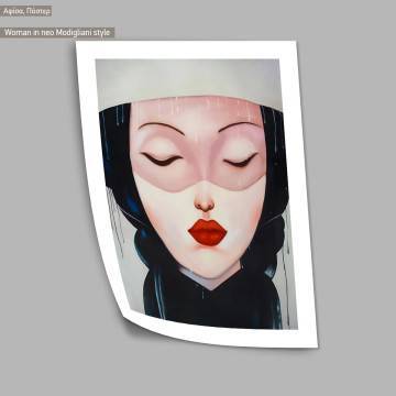 Woman in neo Modigliani style, Poster 2