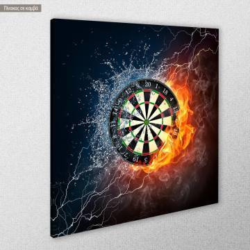 Canvas print Darts, fire and water 2