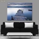 Canvas print Wooden jetty in a lake