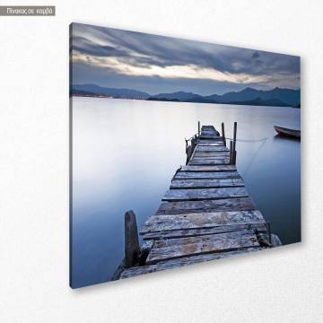 Canvas print Wooden jetty in a lake Framed canvas View 1 2