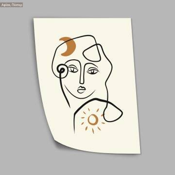 Picasso style VII,  κάδρο, μαύρη κορνίζα 2