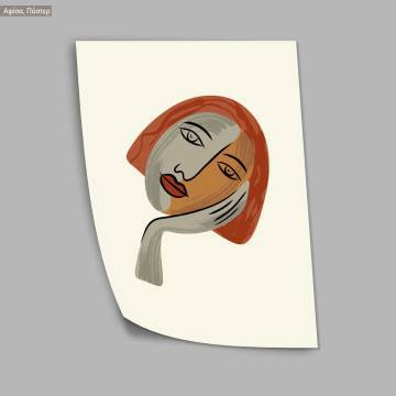 Picasso style XXII,  κάδρο, μαύρη κορνίζα 2