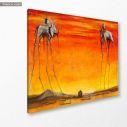 Canvas print Elephants reart (original by S. Dali), reproduction, side