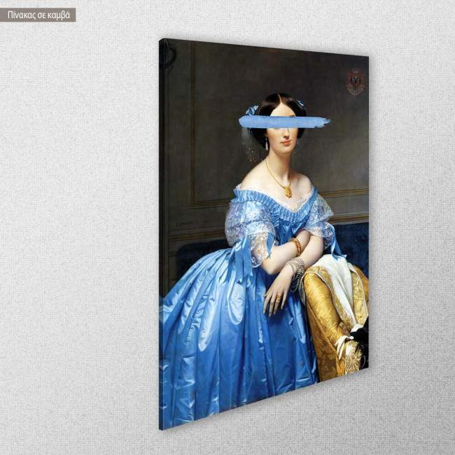 Canvas print Reart I  Princesse de Broglie, Ingres J. A. D, side