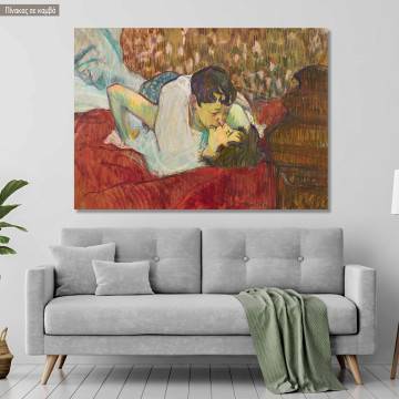 Canvas print The kiss, de Toulouse - Lautrec Henri