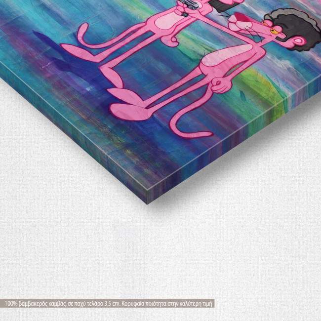 Canvas print Pink panther fiction, detail