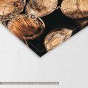 Canvas print A wall of logs, detail
