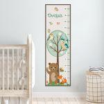 Wall stickers height measure Forest animals