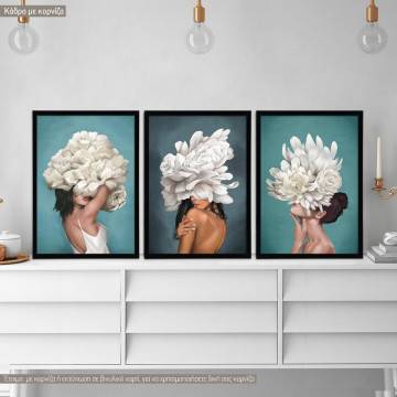 Poster Flowers explosion triptych