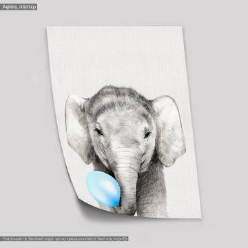 Poster Bubble baby elephant 2