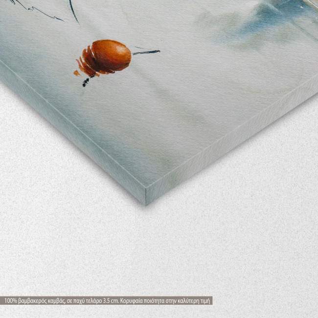 Canvas print  Wooden boat on the river, detail