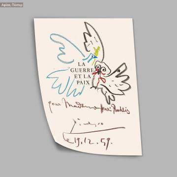 La guerre et la paix 1959 Picasso, Poster 2