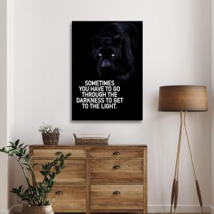 Canvas print Sometimes you have to go through darkness... Framed canvas View 1 2