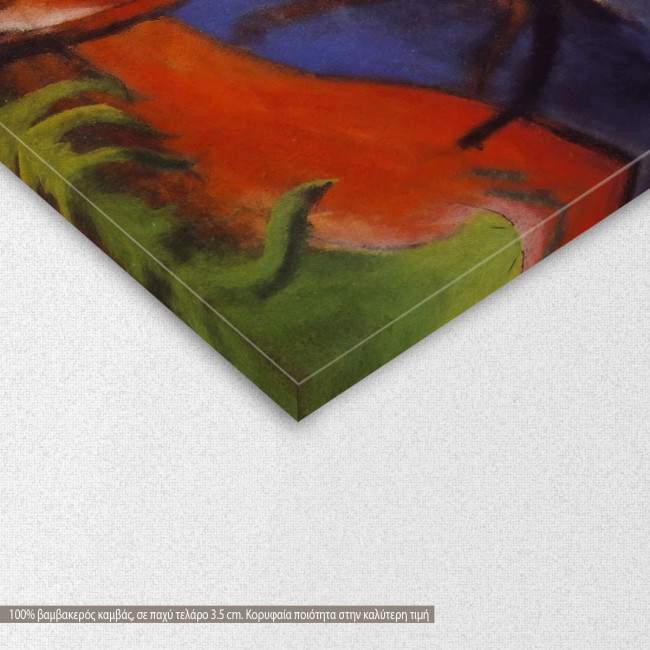 Πίνακας ζωγραφικής Red deer II, Marc Franz, αντίγραφο σε καμβά, λεπτομέρεια