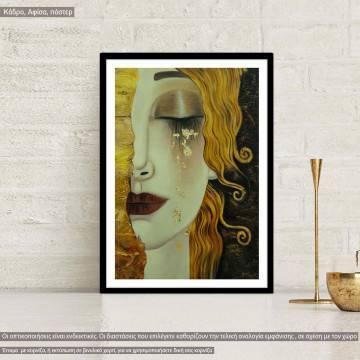 Freya's tears, Gustav Klimt, Poster