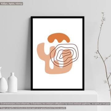 Natura modern abstract X, κάδρο, μαύρη κορνίζα