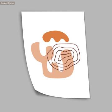 Natura modern abstract X, κάδρο, μαύρη κορνίζα 2