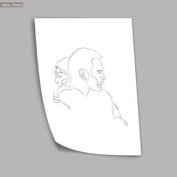 Amour couples romance II, κάδρο, μαύρη κορνίζα 2