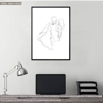 Amour couples romance IX, κάδρο, μαύρη κορνίζα