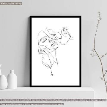 Amour couples romance XI, κάδρο, μαύρη κορνίζα