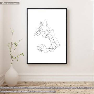 Amour couples romance XIV, κάδρο, μαύρη κορνίζα