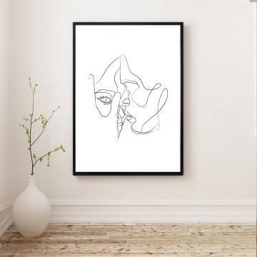 Amour couples romance XVIII, κάδρο, μαύρη κορνίζα