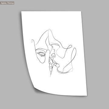 Amour couples romance XVIII, κάδρο, μαύρη κορνίζα 2