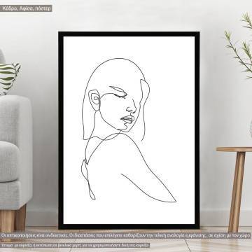 Sily female portraits V, κάδρο, μαύρη κορνίζα