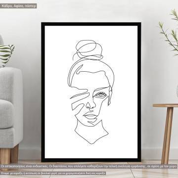 Sily female portraits VI, κάδρο, μαύρη κορνίζα