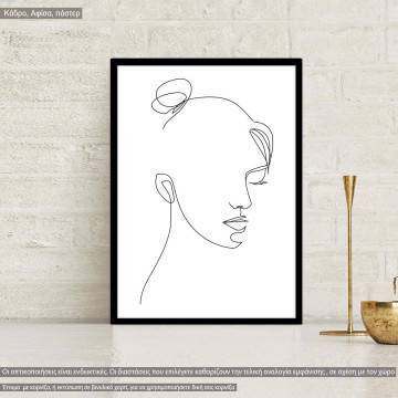 Sily female portraits XII, κάδρο, μαύρη κορνίζα