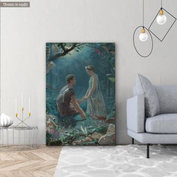 Canvas print Hermia and Lysander, Simmons J.