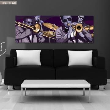 Canvas print Jazz, panoramic