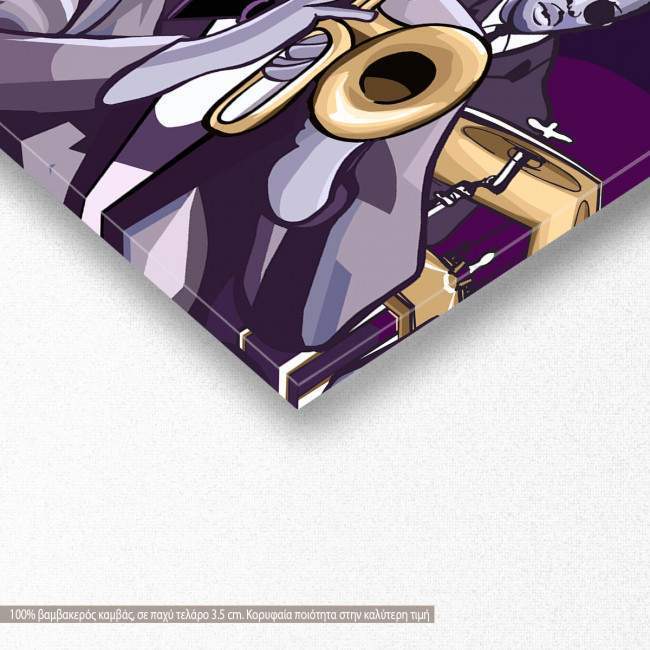 Canvas print Jazz, panoramic, detail