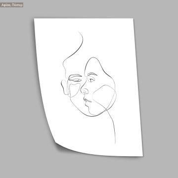 Eyes and figure I, κάδρο, μαύρη κορνίζα 2