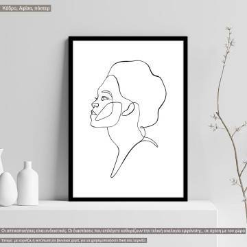 Eyes and figure IV, κάδρο, μαύρη κορνίζα