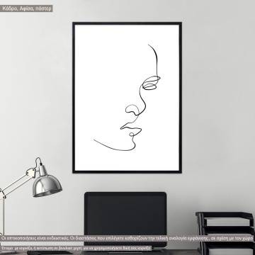 Eyes and figure VII, κάδρο, μαύρη κορνίζα