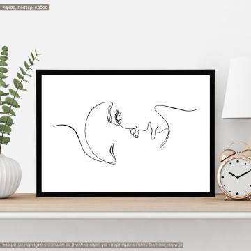 Eyes and figure XII, κάδρο, μαύρη κορνίζα