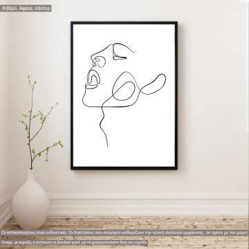 Eyes and figure XIII, κάδρο, μαύρη κορνίζα