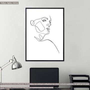 Eyes and figure XVI, κάδρο, μαύρη κορνίζα