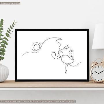 Eyes and figure XX, κάδρο, μαύρη κορνίζα