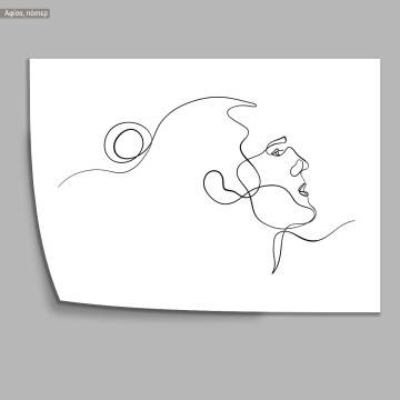 Eyes and figure XX, κάδρο, μαύρη κορνίζα 2