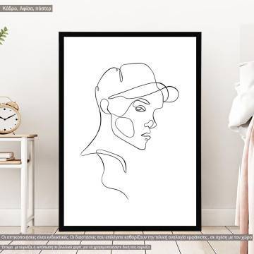 Eyes and figure XXI, κάδρο, μαύρη κορνίζα