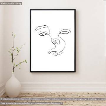 Eyes and figure XXV, κάδρο, μαύρη κορνίζα