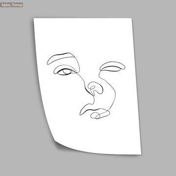 Eyes and figure XXV, κάδρο, μαύρη κορνίζα 2