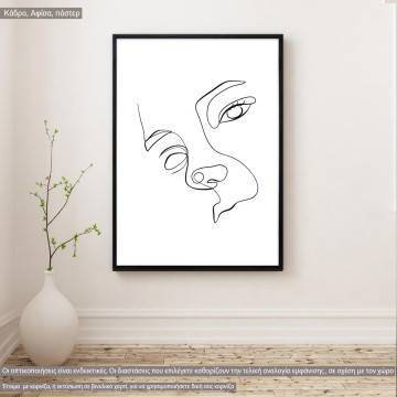 Eyes and figure XXVII, κάδρο, μαύρη κορνίζα