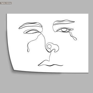 Eyes and figure XXVIII, κάδρο, μαύρη κορνίζα 2