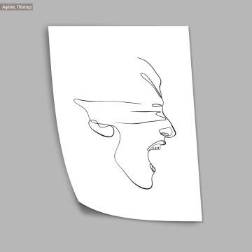 Eyes and figure XXX, κάδρο, μαύρη κορνίζα 2