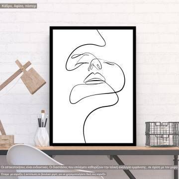 Abstract face I,  κάδρο, μαύρη κορνίζα