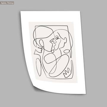 Linear Kiss,  κάδρο, μαύρη κορνίζα 2