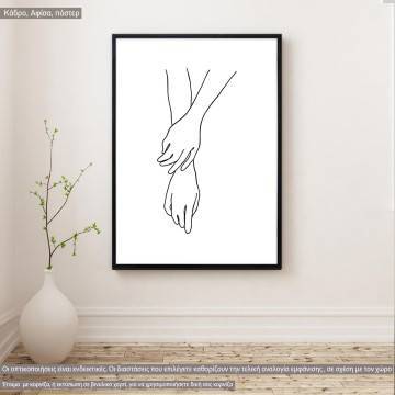 Hand figures collection III, κάδρο, μαύρη κορνίζα